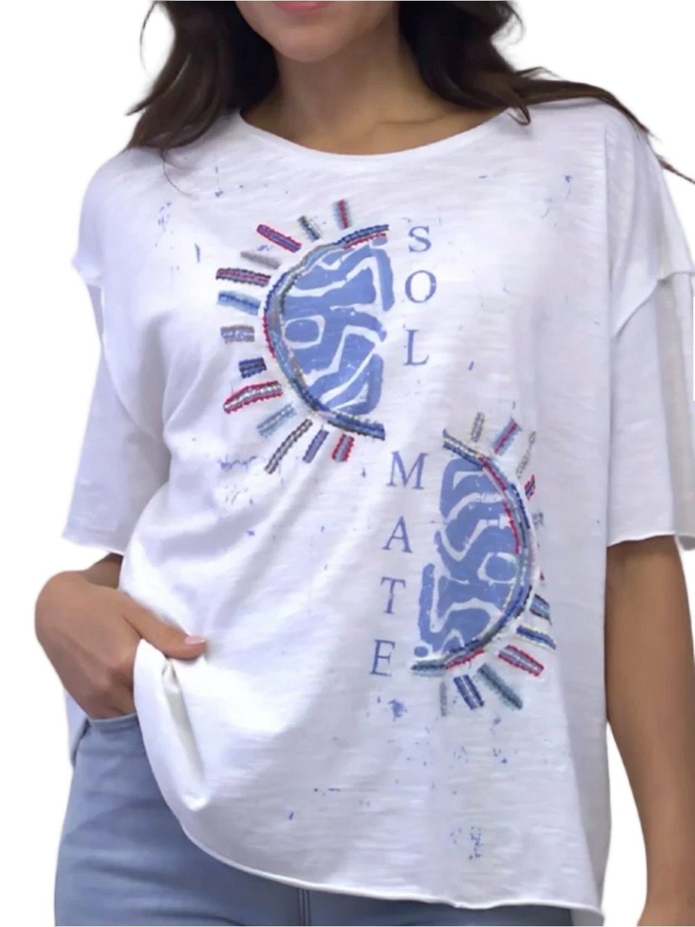 107. NWT WOMENS KYLA SEO S (FIT XL) DETAIL TOP
